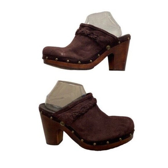 UGG Shoes - UGG Women’s 11 Kaylee Brown Suede Studded Clog Mule Shoes